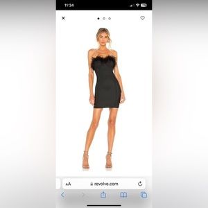Black Revolve strapless dress